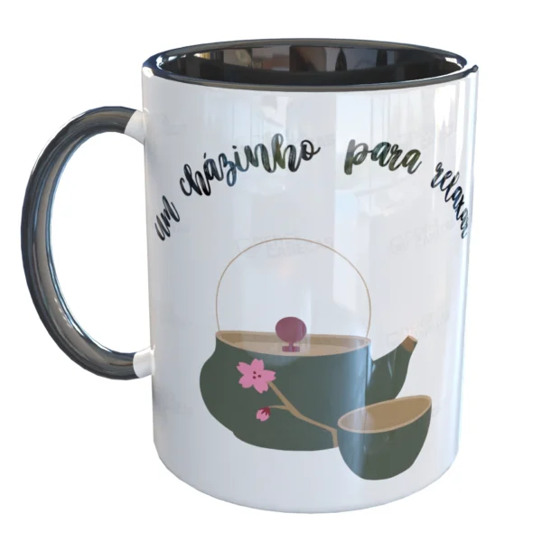 Caneca Chá para relaxar e Livro para ler