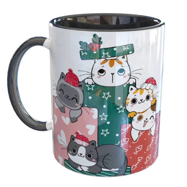 Caneca Natal com Gatinhos