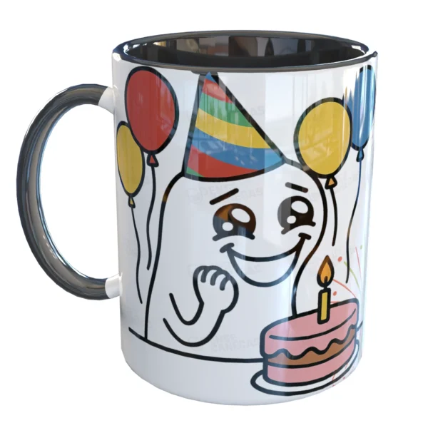 Caneca Divertida Feliz Aniversário Meme