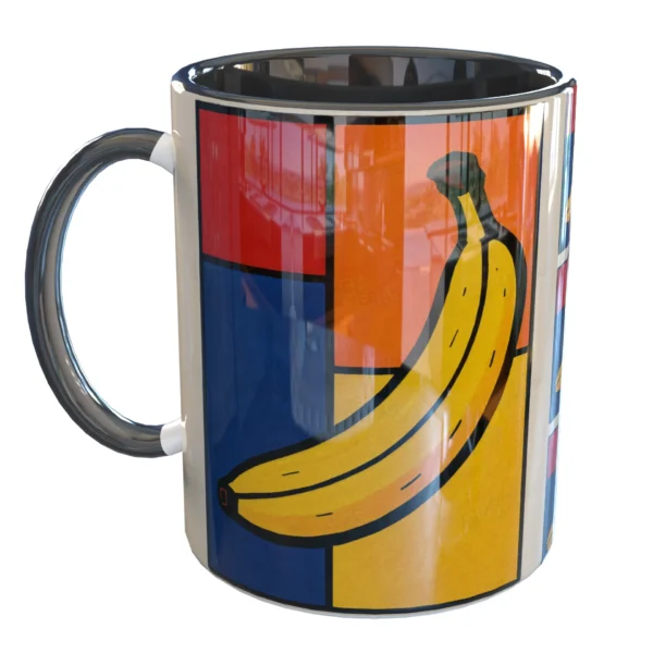 Caneca Banana Estilo Mondrian