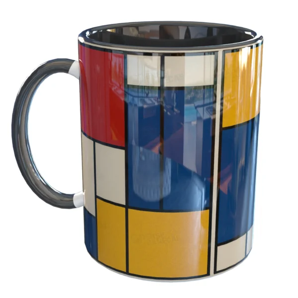 Caneca Arte estilo Mondrian