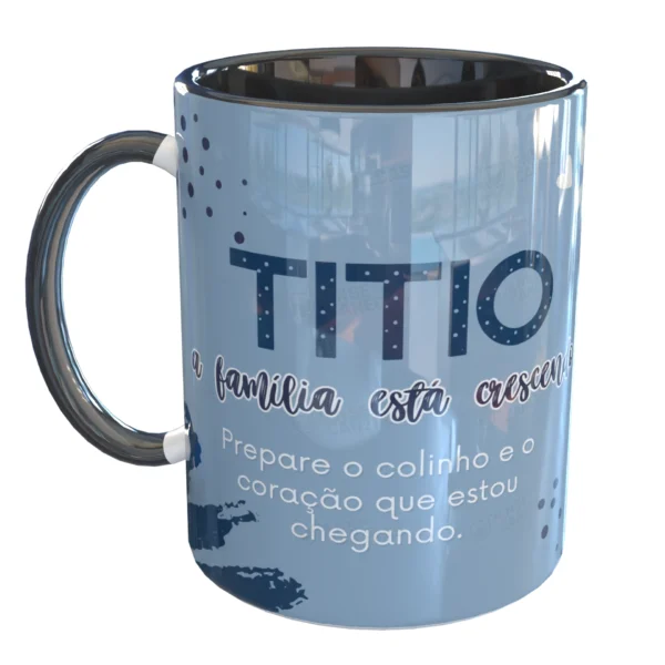Caneca Gravidez Revelação Titio Tio