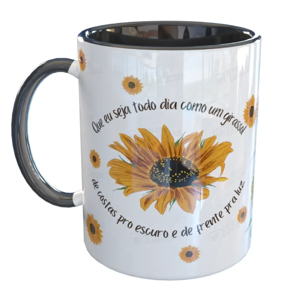 Caneca Que eu seja como Girassol