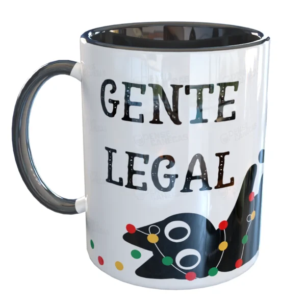 Caneca Gente Legal Tem Gato