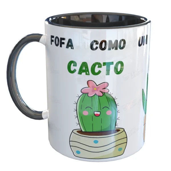 Caneca Fofa Como Um Cacto