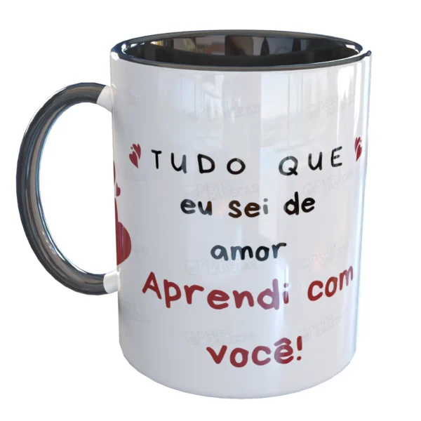 Caneca Aprendi com você Meme